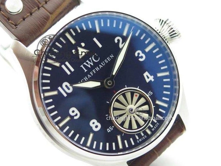MIROTIME 0811 Reliable Big Pilot “Markus Buhler” IW5003 Turbine V6F Best Edition Blue Dial On Leather Strap A 7324